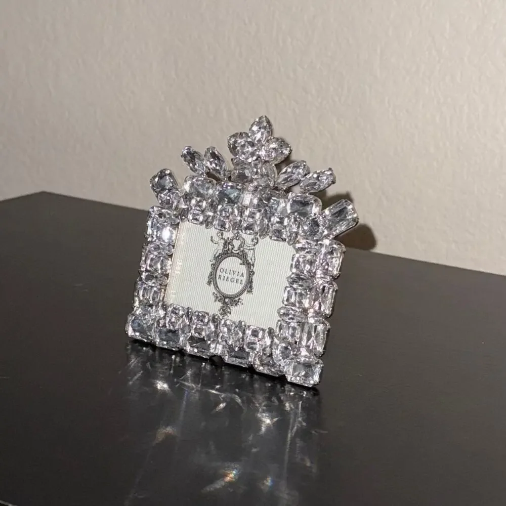 Olivia Riegel Tiara Swarovski Crystal 2x3 Photo Frame, with Original Box Rare